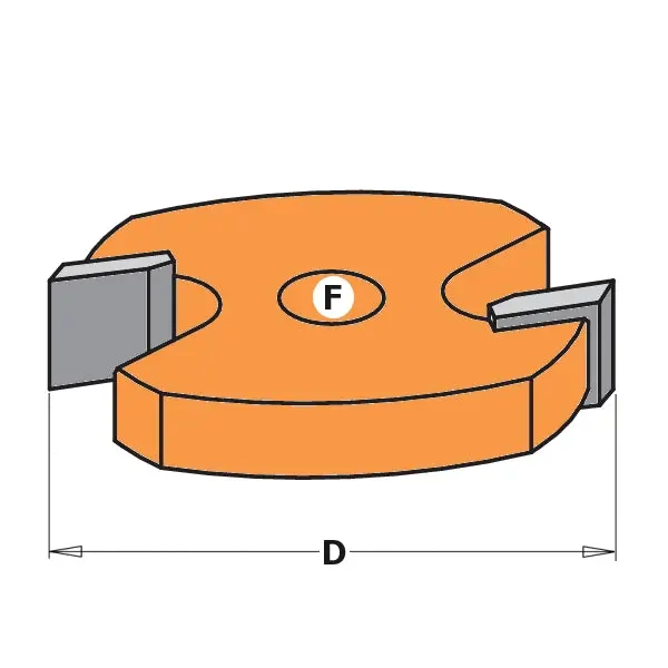 Cmt 822.008.11 Two-Wing Slot Cutter – 1-1/4" Dia., 5/16" Bore 1