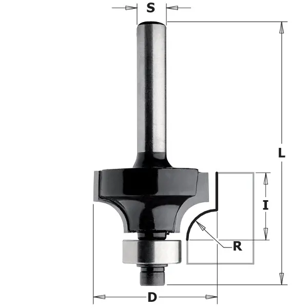 Cmt 83803 Contractor Roundover & Beading Router Bit – 7/8" Radius 1