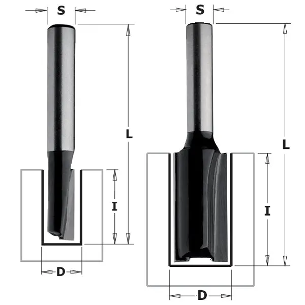 Cmt Contractor Straight Router Bit – 1/4" Diameter, 1/4" Shank 1
