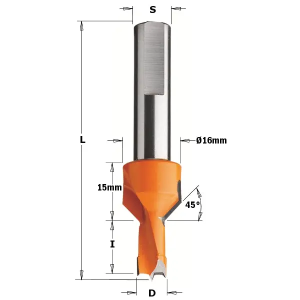 Cmt Countersink & Counterbore Bit – 10X12X70Mm, Right-Hand Spiral, S10X25 1