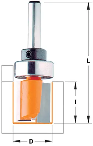 Cmt Pattern Router Bit With Guide Bearing – 1/2" Shank, Ideal For Template-Based Routing 1