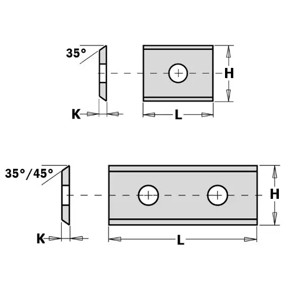 Cmt Standard Insert Knives – Replacement Blades For Planer Or Jointer, Model 790.076.00 1