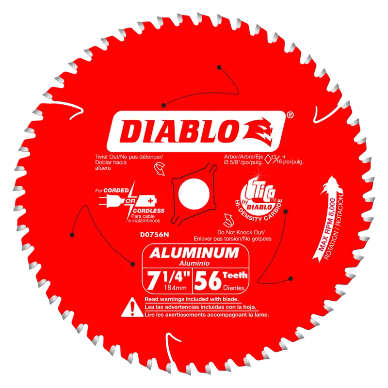 Diablo 7-1/4" 56-Tooth Aluminum-Cutting Circular Saw Blade 1