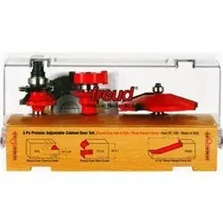 Freud 3-Piece Premier Cabinetmaker’S Adjustable Router Bit Set 1