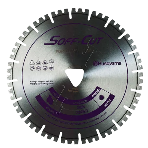 Husqvarna Vari-Cut Vc12S22-1000 Diamond Blade – Purple Segment, Wet/Dry Cutting 1