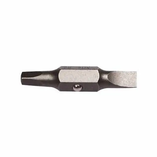 Klein Replacement Square Drive Bits – #2 Sq, 3/16" Slotted, Compatible With Multi-Bit Drivers 1
