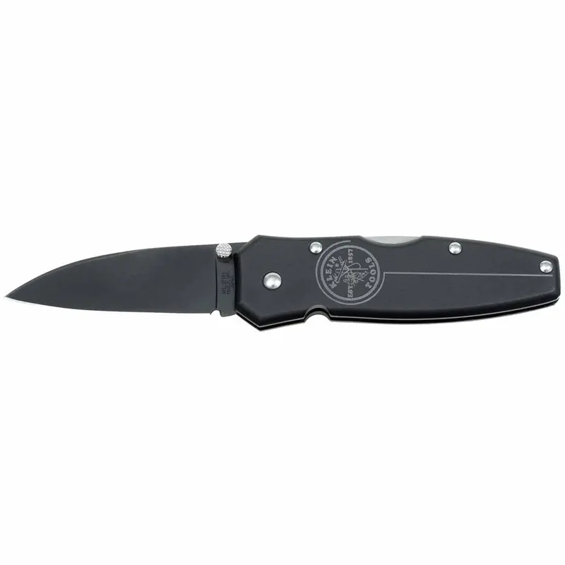 Klein Tools 44000-Blk Compact Lockback Utility Knife – 2-1/4" Drop-Point Blade 1