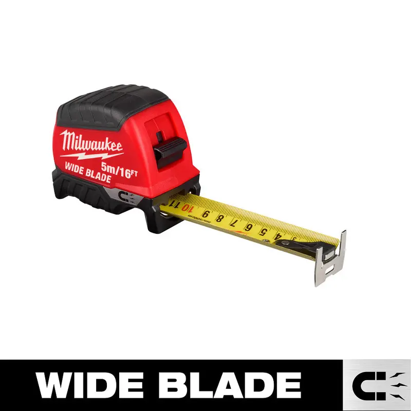 Milwaukee Magnetic Tape Measure – 16 Ft Wide Blade, 5 M Graduation (48-22-1217M) 1